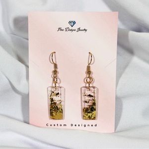 💛18K Gold Flaked Earrings💛